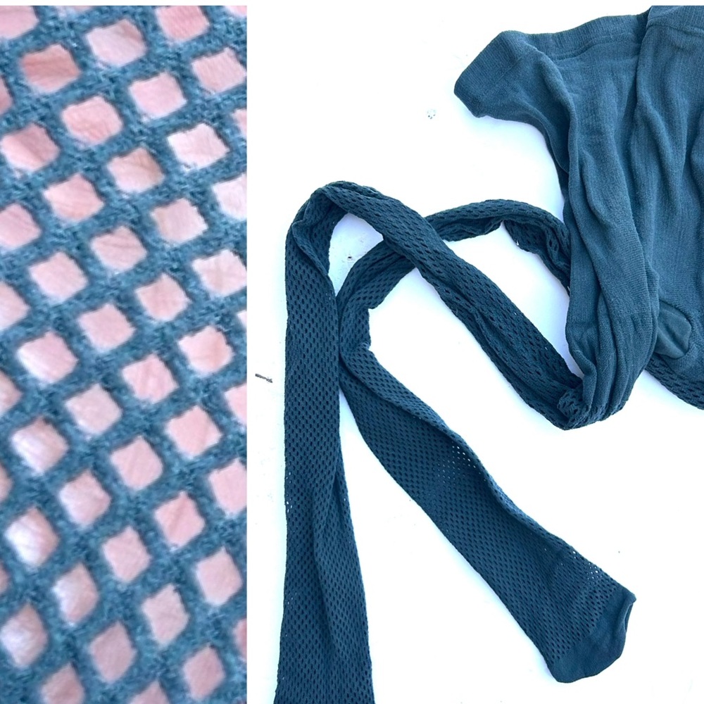 Grey Fishnet Tights OS